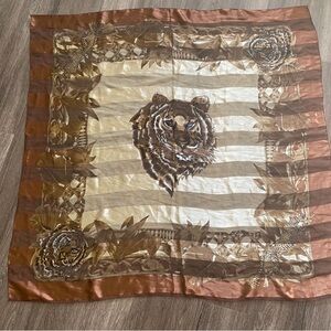 Brown and Cream Tiger Print Scarf